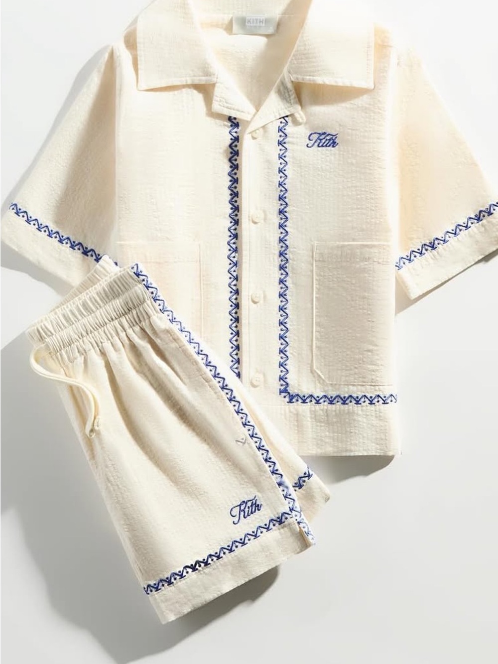 Kith Kids Pre-Summer 2024 Embroidered Seersucker Set